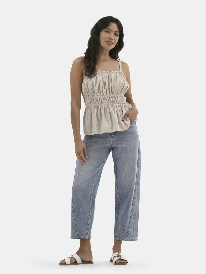 Time and Tru Women's Smocked Tank Top, Sizes XS-XXXL | Walmart (US)