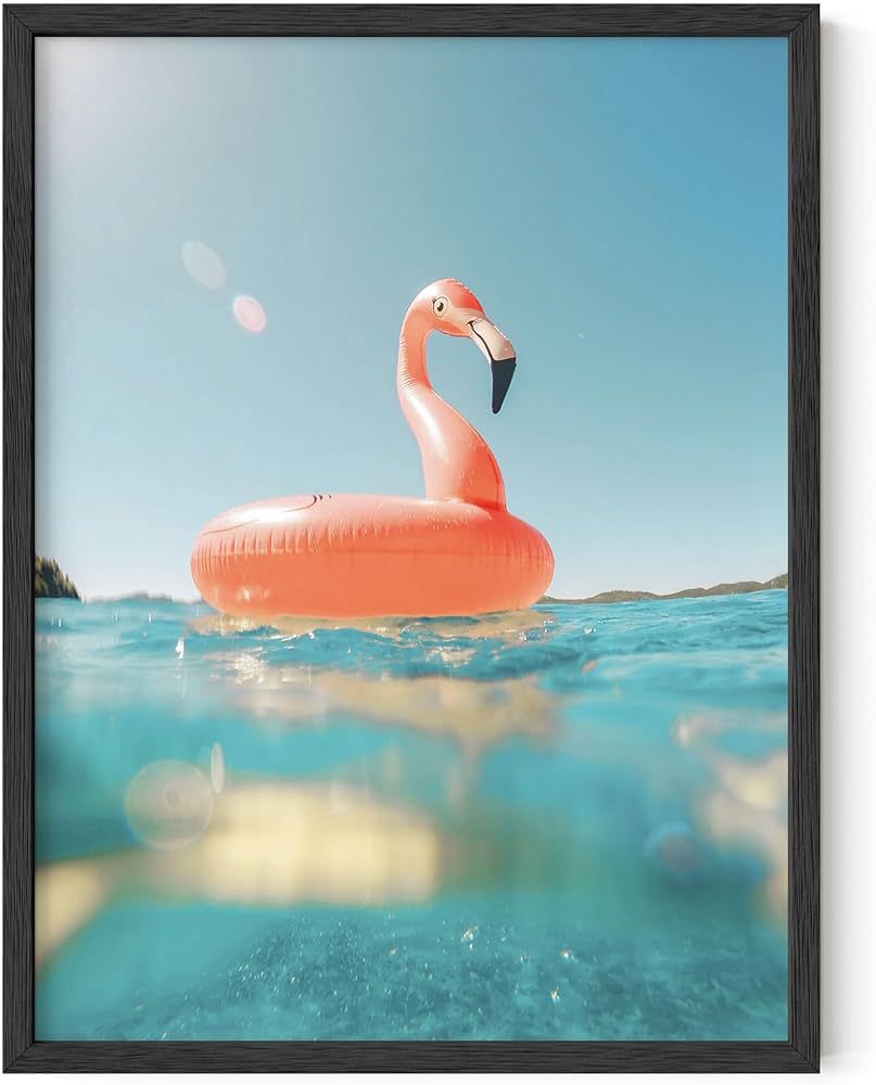 HAUS AND HUES Flamingo Art and Beach Pictures Wall Art - Flamingo Wall Art and Beach Art Wall Dec... | Amazon (US)