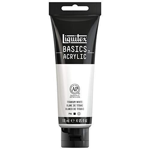 Liquitex BASICS Acrylic Paint, 118ml (4-oz) Tube, Titanium White | Amazon (US)
