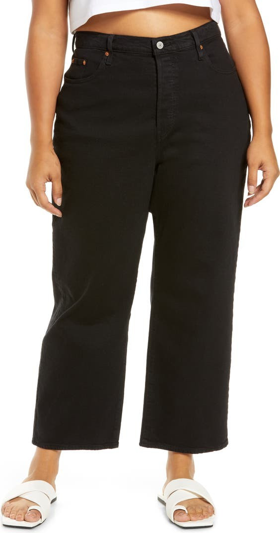 Ribcage High Waist Ankle Straight Leg Jeans | Nordstrom