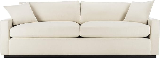 Safavieh Couture Home Faustina Natural and Espresso Sofa | Amazon (US)