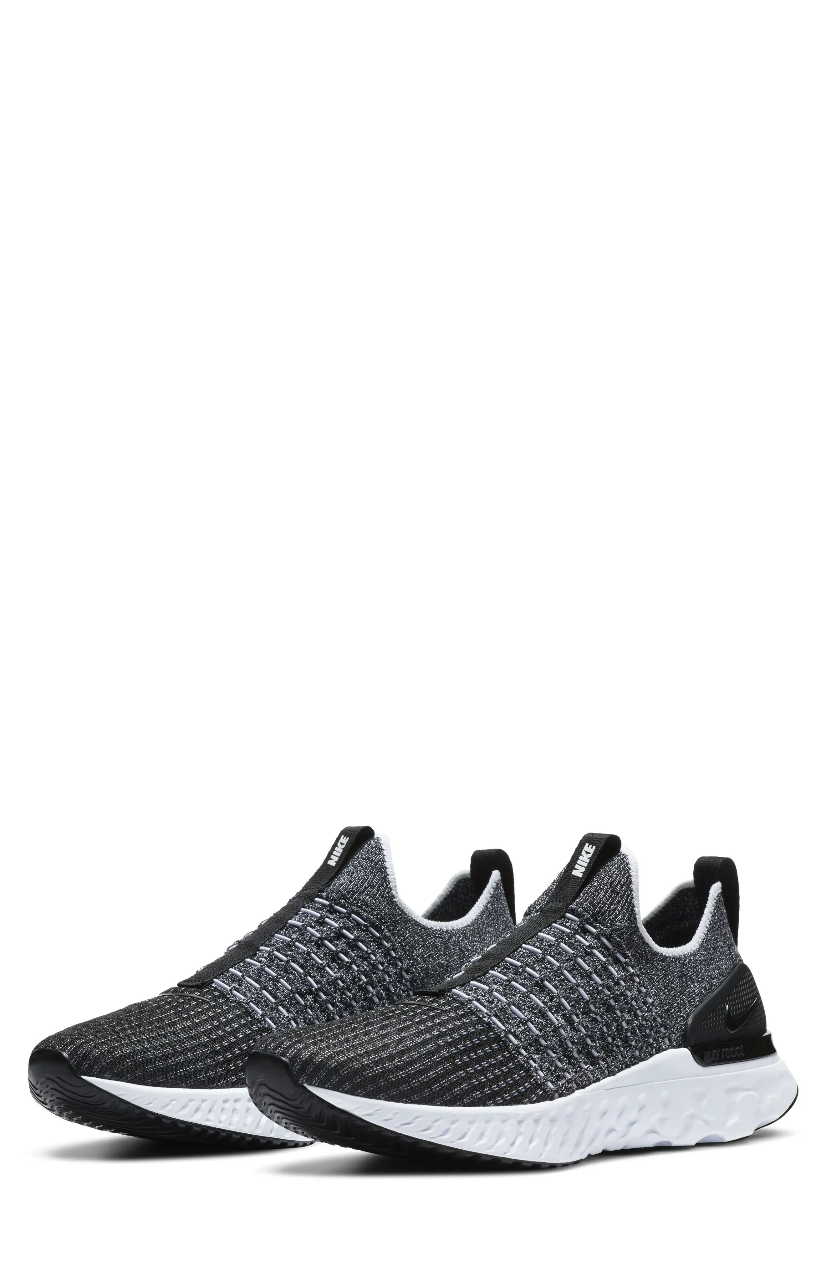 Men's Nike React Phantom Run Flyknit 2 Running Shoe, Size 6.5 M - Black | Nordstrom