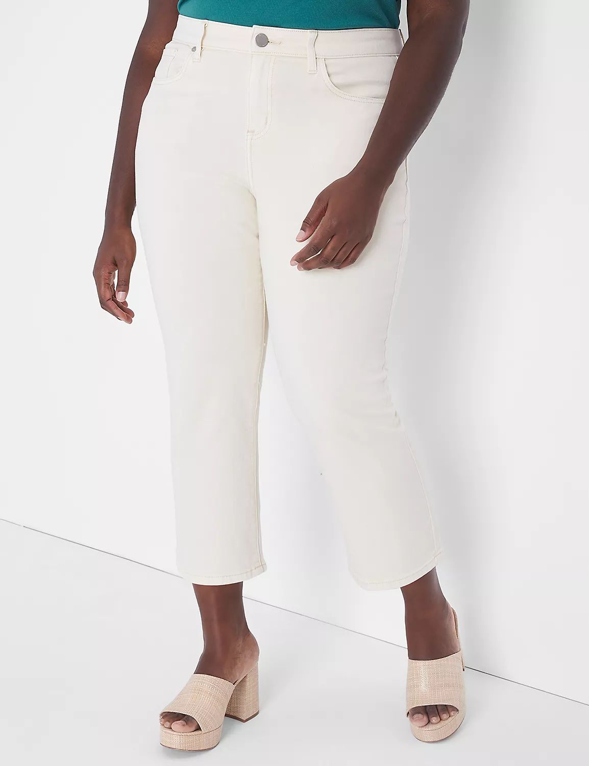 Signature Fit Straight Crop Jean With Contrast Stitching | LaneBryant | Lane Bryant (US)