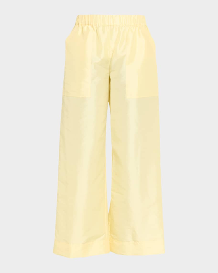 Arden Taffeta Pull-On Pants | Neiman Marcus