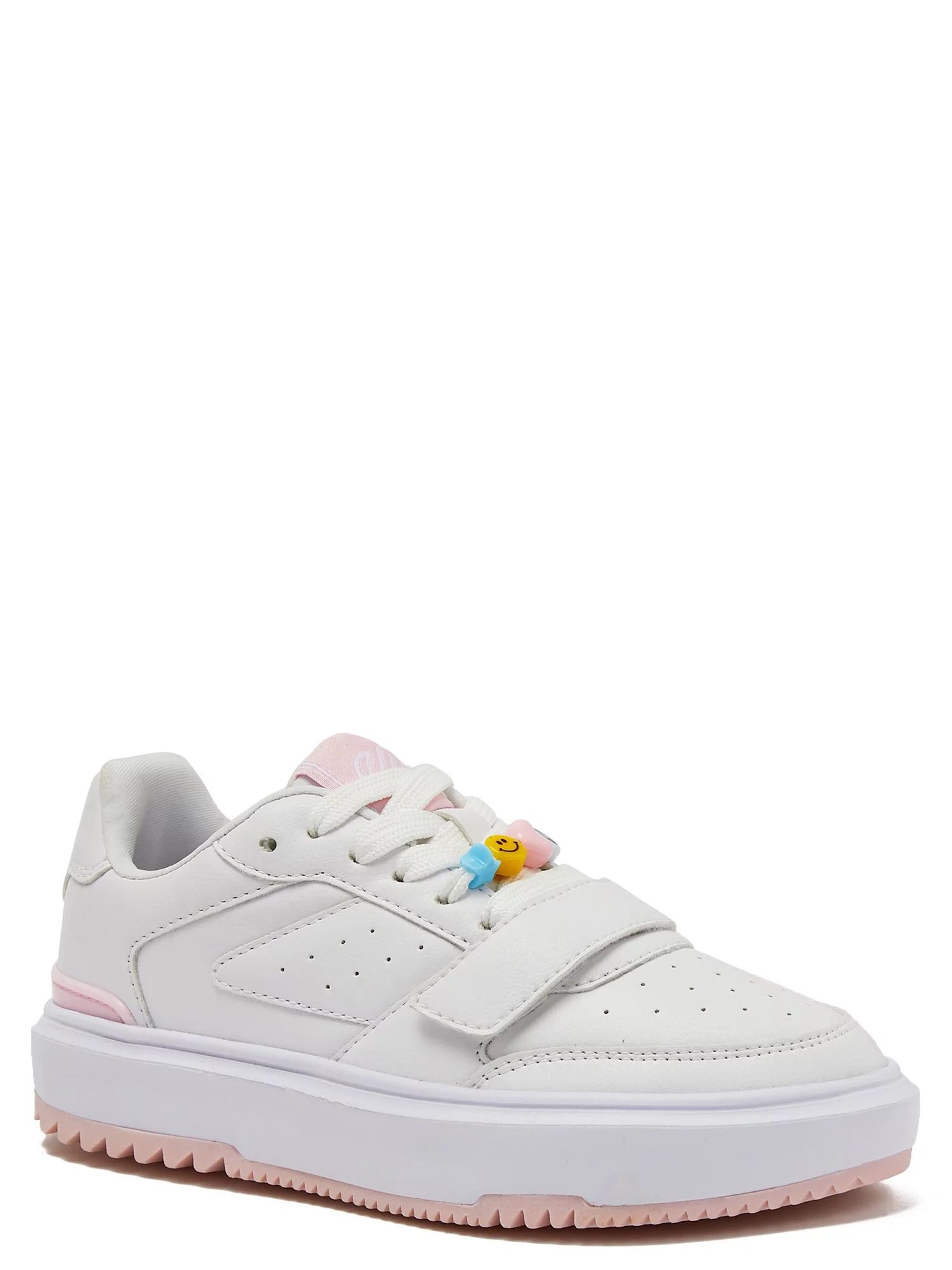 Justice Little Girl & Big Girl Beaded Low Court Sneaker, Sizes 13-6 | Walmart (US)