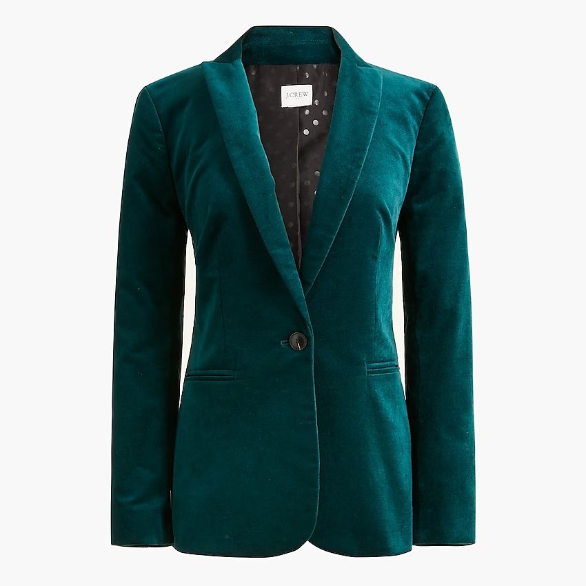 Velveteen one-button blazer | J.Crew Factory