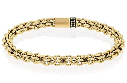 Tommy Hilfiger Men's Gold-Plated Chain Bracelet| A Timeless Accent | Featuring Intertwined Chain Detail | Elevate Your Everyday Look| (Model: 2790522) | Amazon (US)