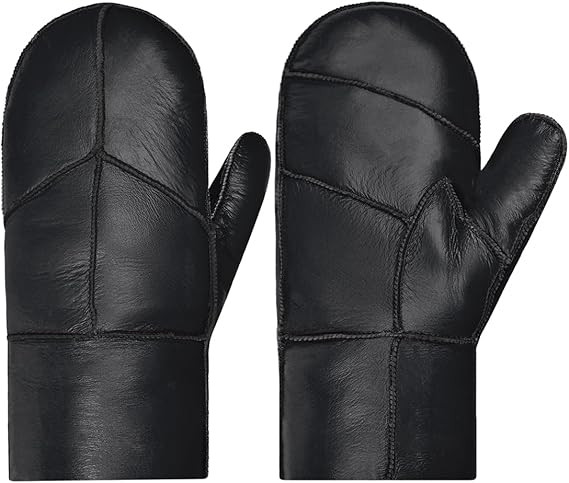 Harssidanzar Women Mittens For Winter,Sheepskin Shearling Fur Lined Warm Genuine Leather Mittens ... | Amazon (US)