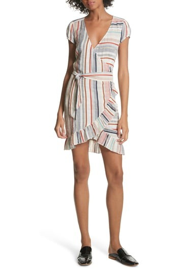 Women's Free People Wrap It Up Stripe Wrap Dress | Nordstrom
