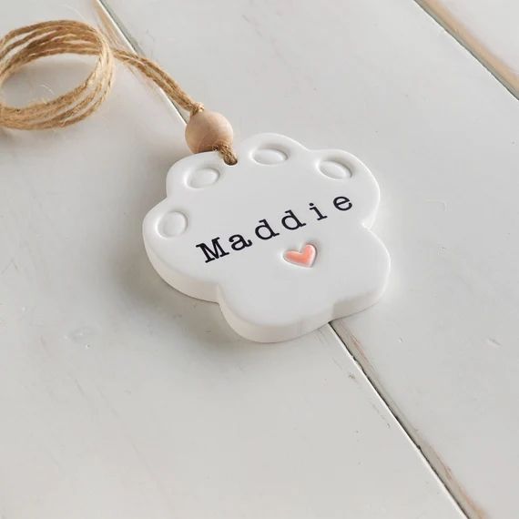 Personalized Dog Cat Lover Gift  Custom Paw Print Ornament  | Etsy | Etsy (US)