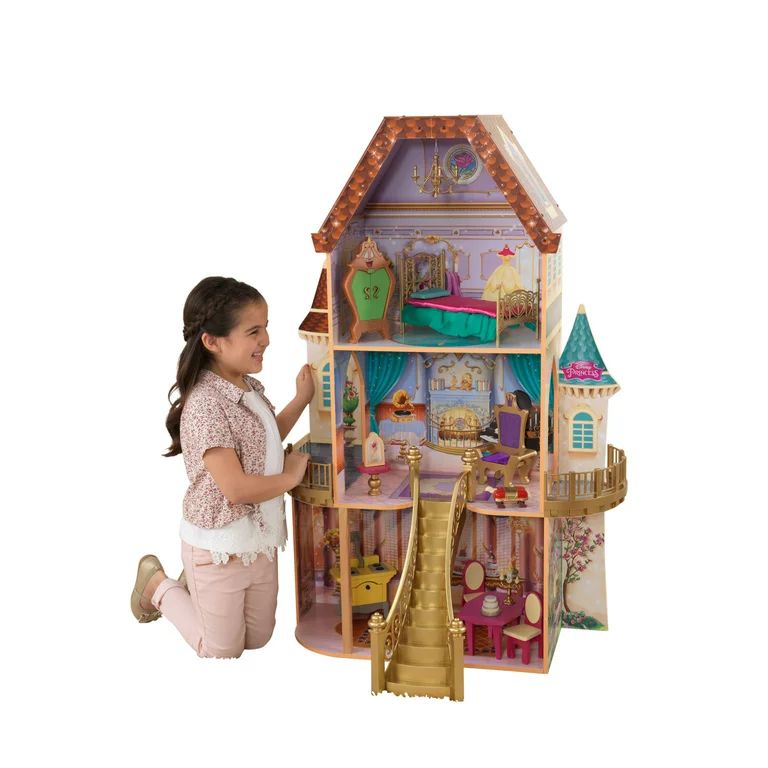 KidKraft Disney Princess Belle Enchanted Wooden Dollhouse | Walmart (US)