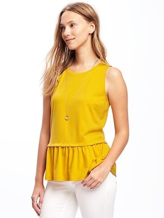 Relaxed Peplum-Hem Tank for Women | Old Navy US