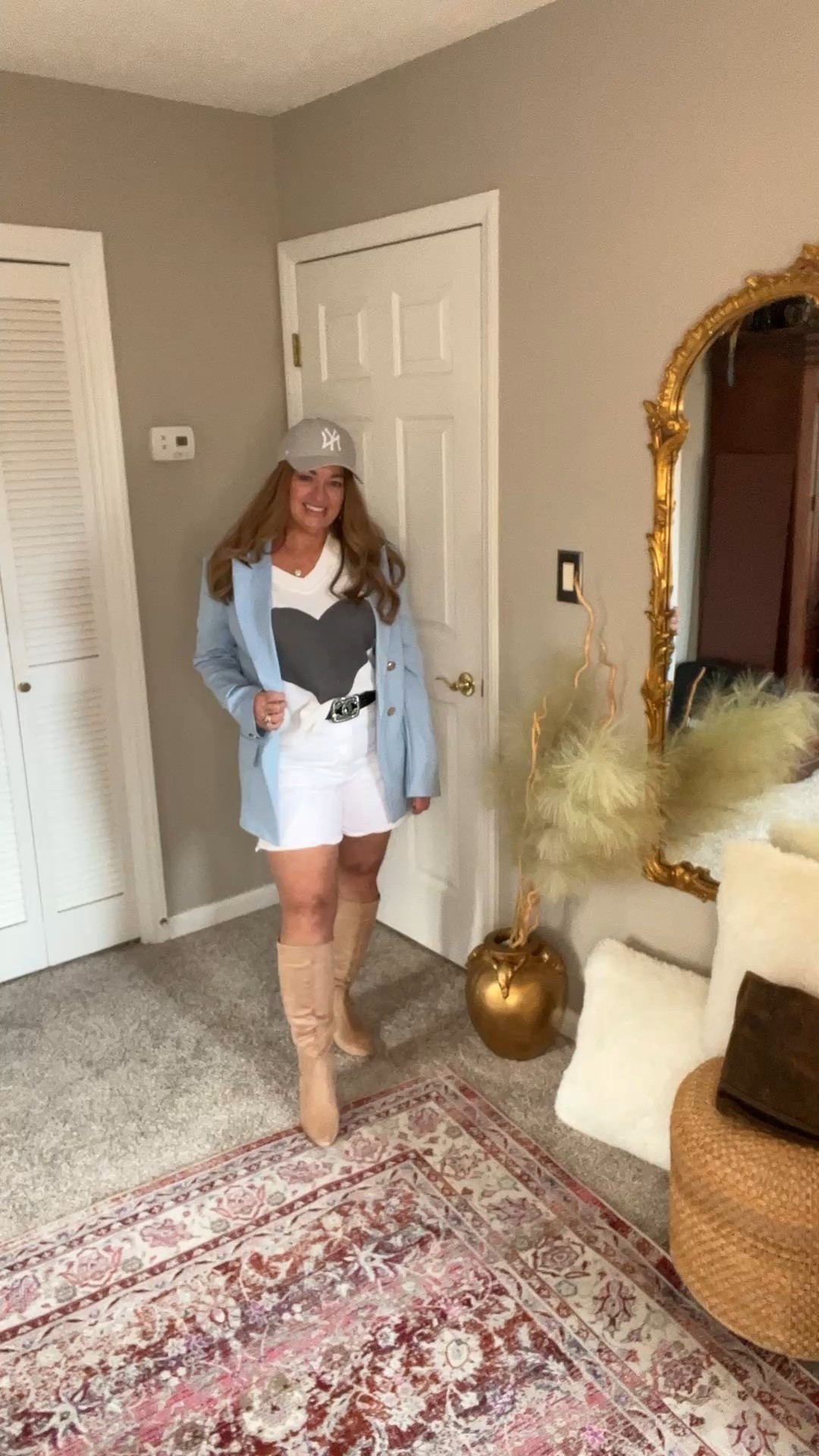 Styling a graphic heart sweater for Spring transition. 

#LTKgrwm #LTKNYFW #LTKValentine