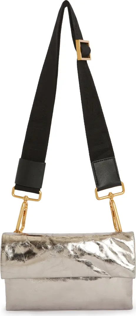 Ezra Metallic Leather Crossbody Bag | Nordstrom