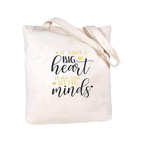 ELEGANTPARK Teacher Appreciation Gifts for Women Teacher Shoulder Tote Bag with Inner Pocket Canvas Bag for Educator Preschool Kindergarten Music Professor Graduation Retirement Christmas | Amazon (US)