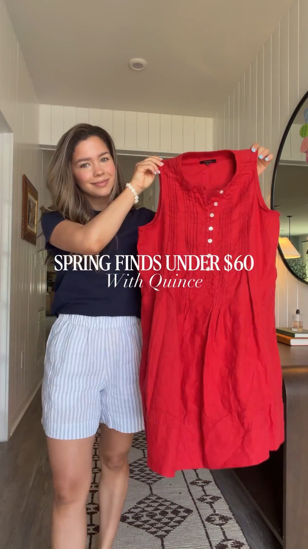 Size small in shorts☀️
Small in pants🤍 
Small in dress 🦋

#quincepartner @Quince 

#LTKmomlife