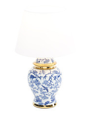 Chinoiserie Birds Metallic Accented Table Lamp | Bedroom | Marshalls | Marshalls