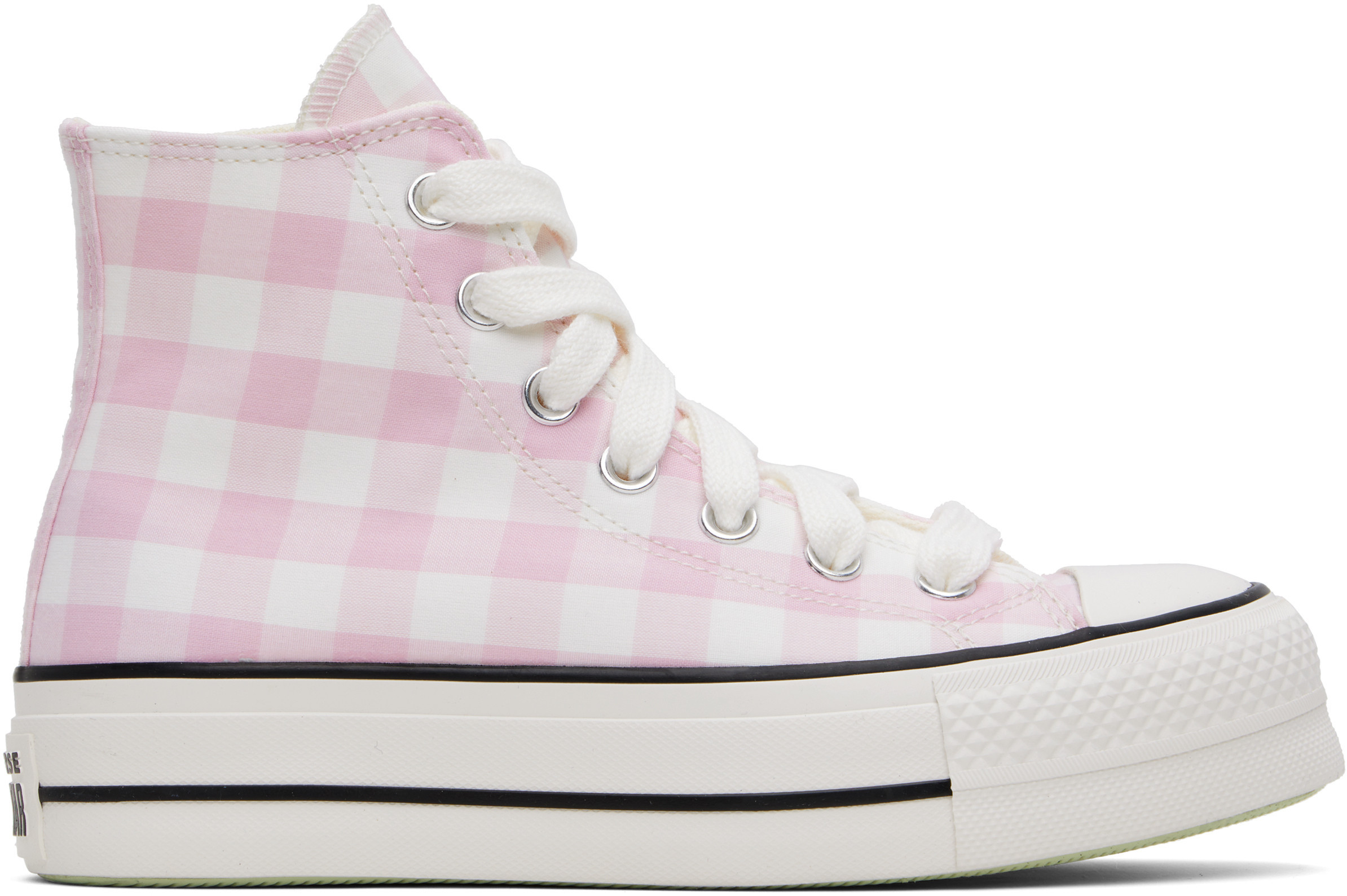 Converse Pink & White Chuck Taylor All Star Gingham Sneakers | SSENSE