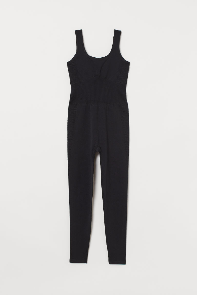 H & M - Seamless Yoga Jumpsuit - Black | H&M (US + CA)