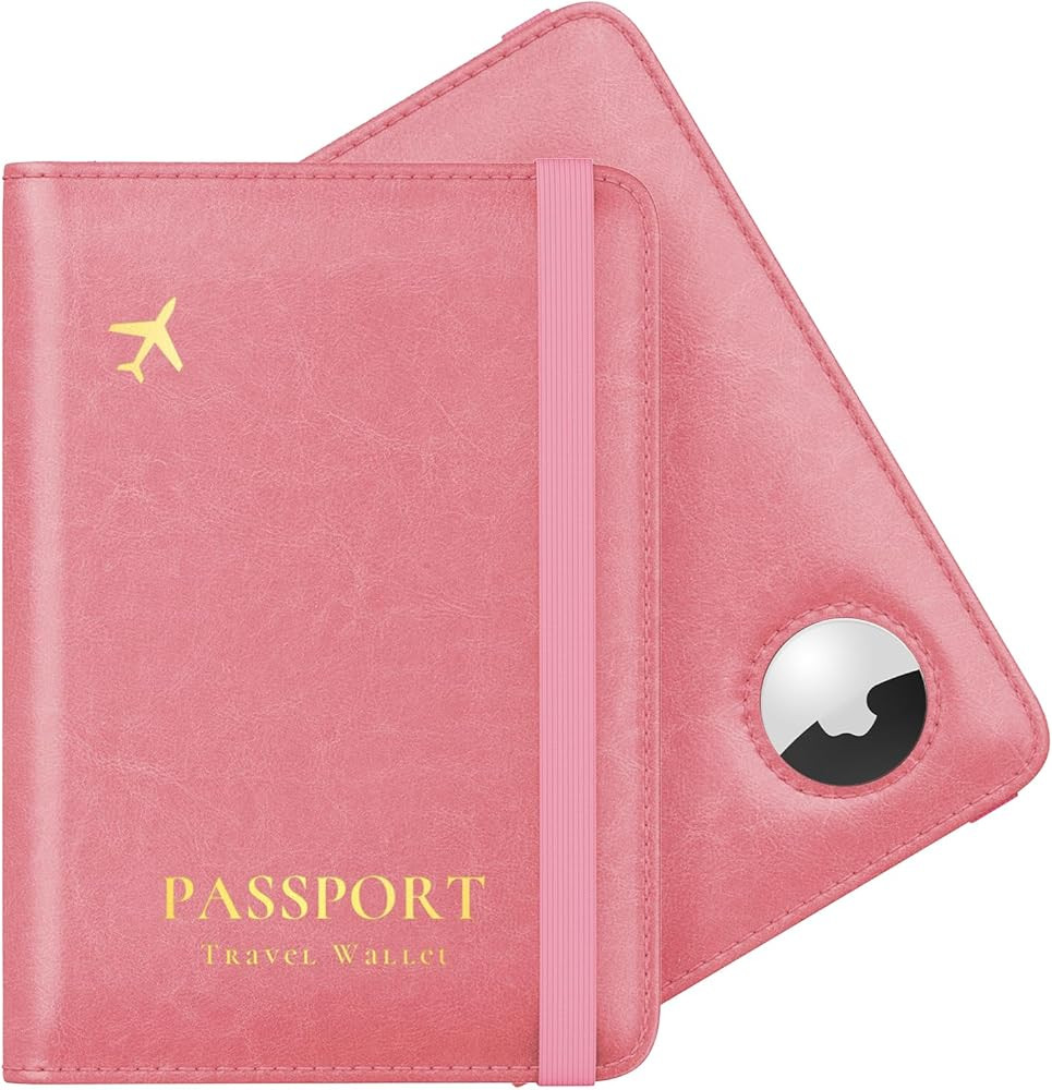 Stouchi AirTag Passport Holder, Cute Passport Holder with Airtag Slot, RFID Passport Wallet Cover... | Amazon (US)