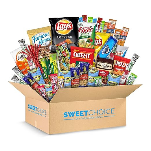 Sweet Choice (40 Count) Ultimate Sampler Mixed Bars, Cookies, Chips, Candy Snacks Box for Office,... | Amazon (US)