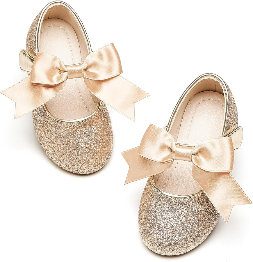Tollder Girl Dress Shoes - Little Girl Ballet Flats for Wedding Party | Amazon (US)