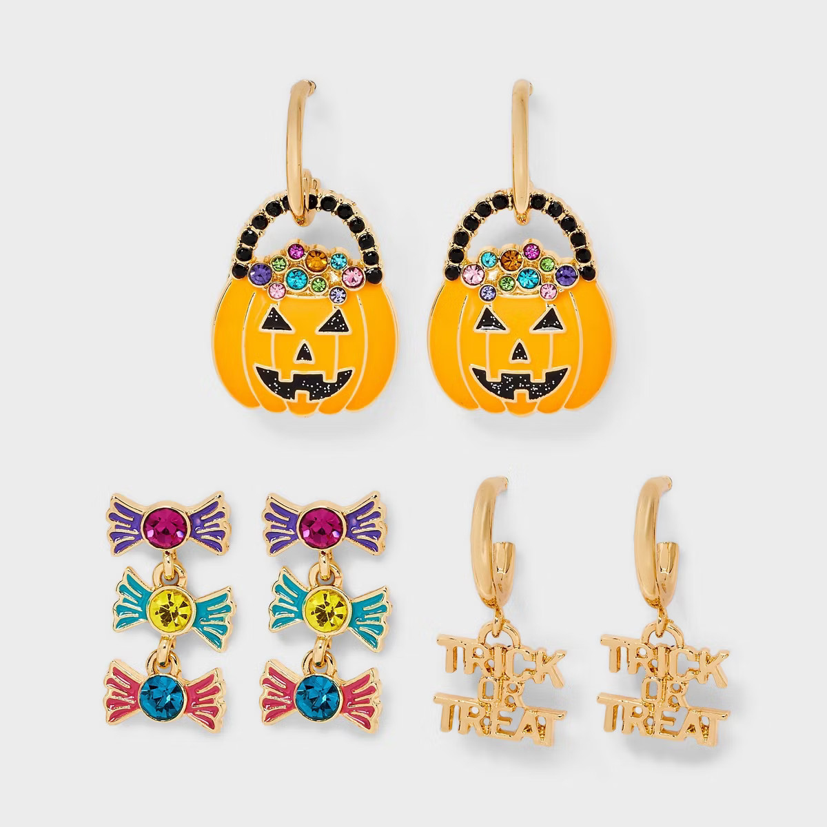 SUGARFIX by BaubleBar Trick Or Treat Earring Set - Gold/Blue/Purple/Orange | Target
