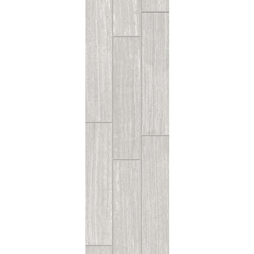 Style Selections Leonia Silver 6-in x 24-in Glazed Porcelain Tile Lowes.com | Lowe's