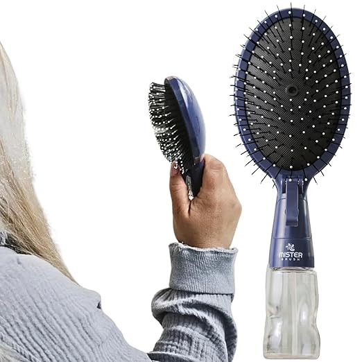 Navy All in One Brush + Mister - 2 in 1 - Detangling Brush - No More Hair Hassle | Amazon (US)