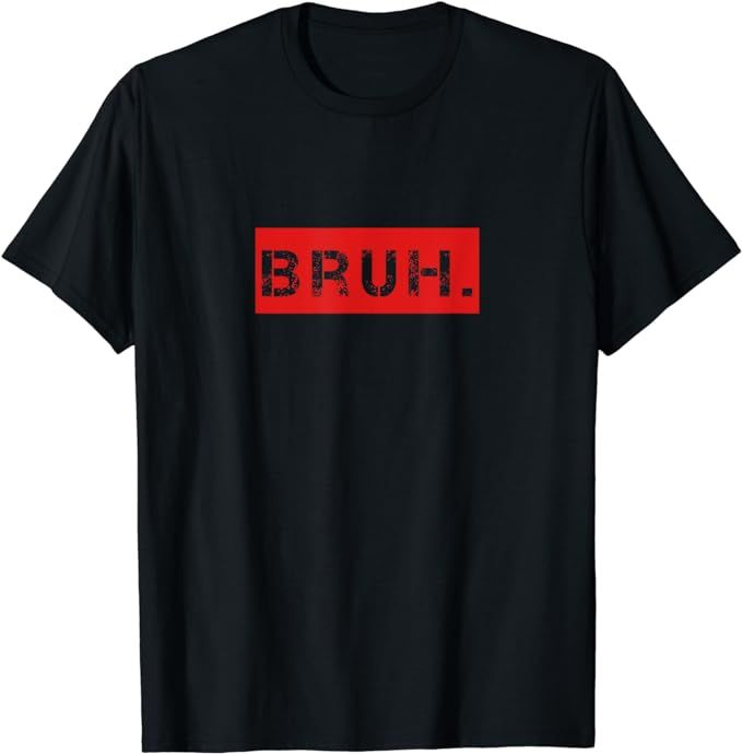 Bruh Meme Funny Saying Brother Greeting Teens Boys Men Short Sleeve T-Shirt | Amazon (US)