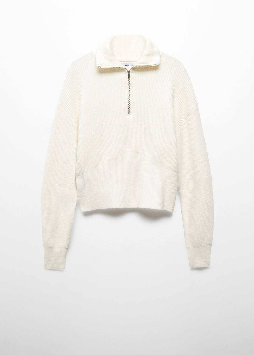 Zip neck jumper -  Women | Mango USA | MANGO (US)