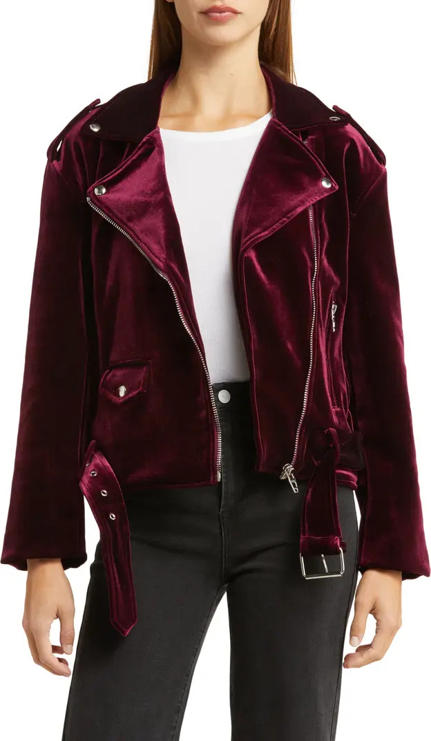 Velvet Moto Jacket | Nordstrom