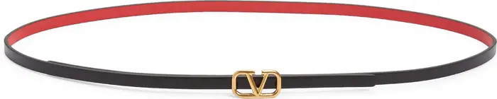 VLOGO Buckle Reversible Skinny Leather Belt | Nordstrom