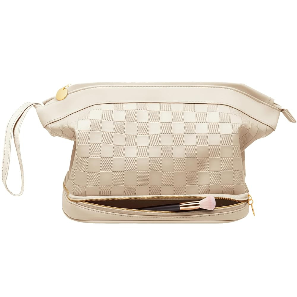 Hairao Large Makeup Bag, Double Layer Makeup Bag Organizer, Toiletry Bag For Women, Cosmetic Trav... | Amazon (CA)