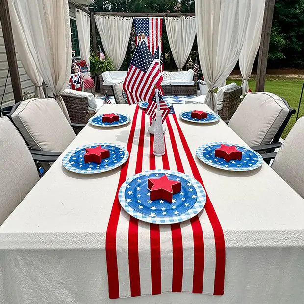 American Flag Table Runner | Antique Farm House