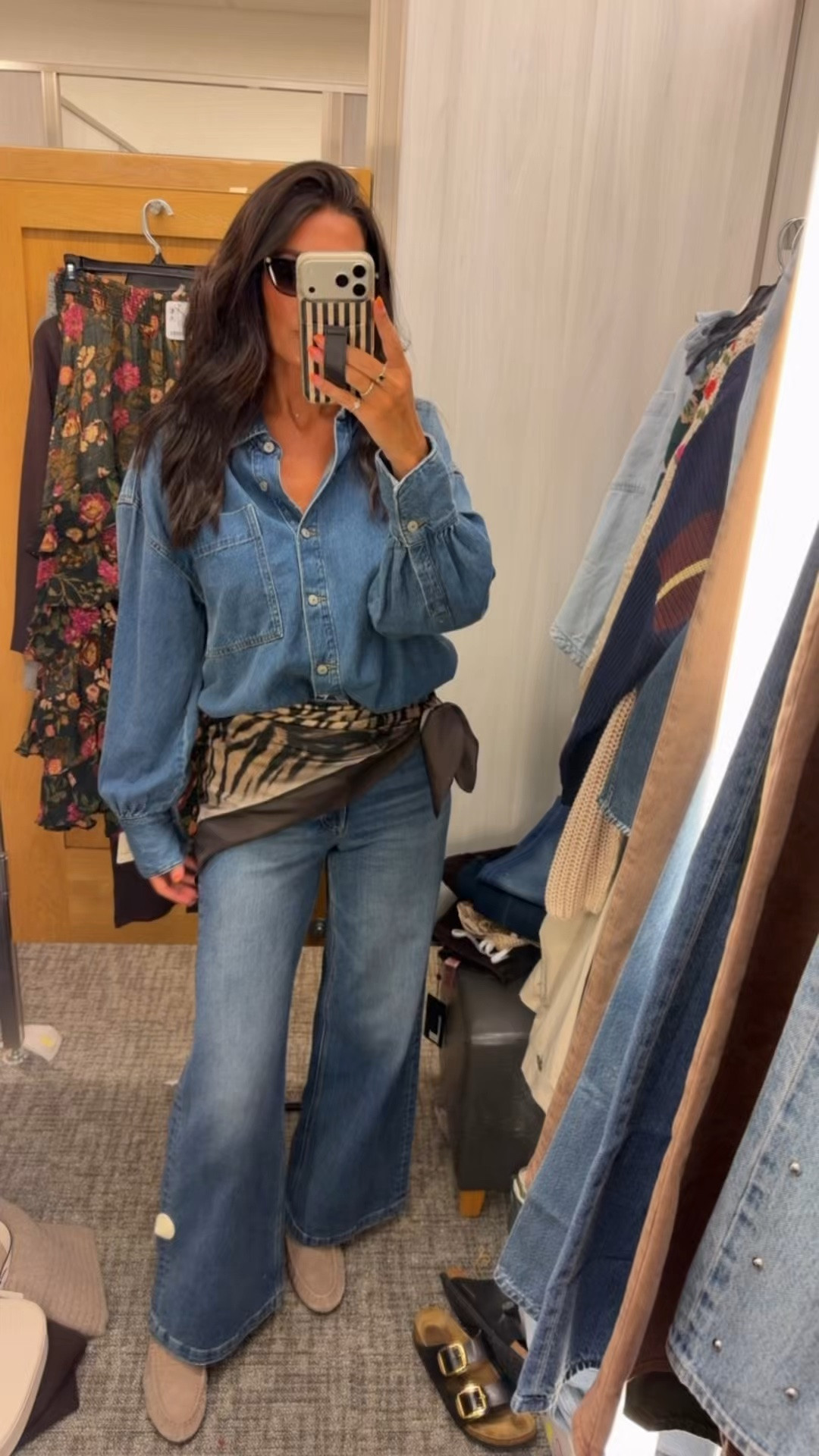 Small top 
Jeans true to size

#LTKootd