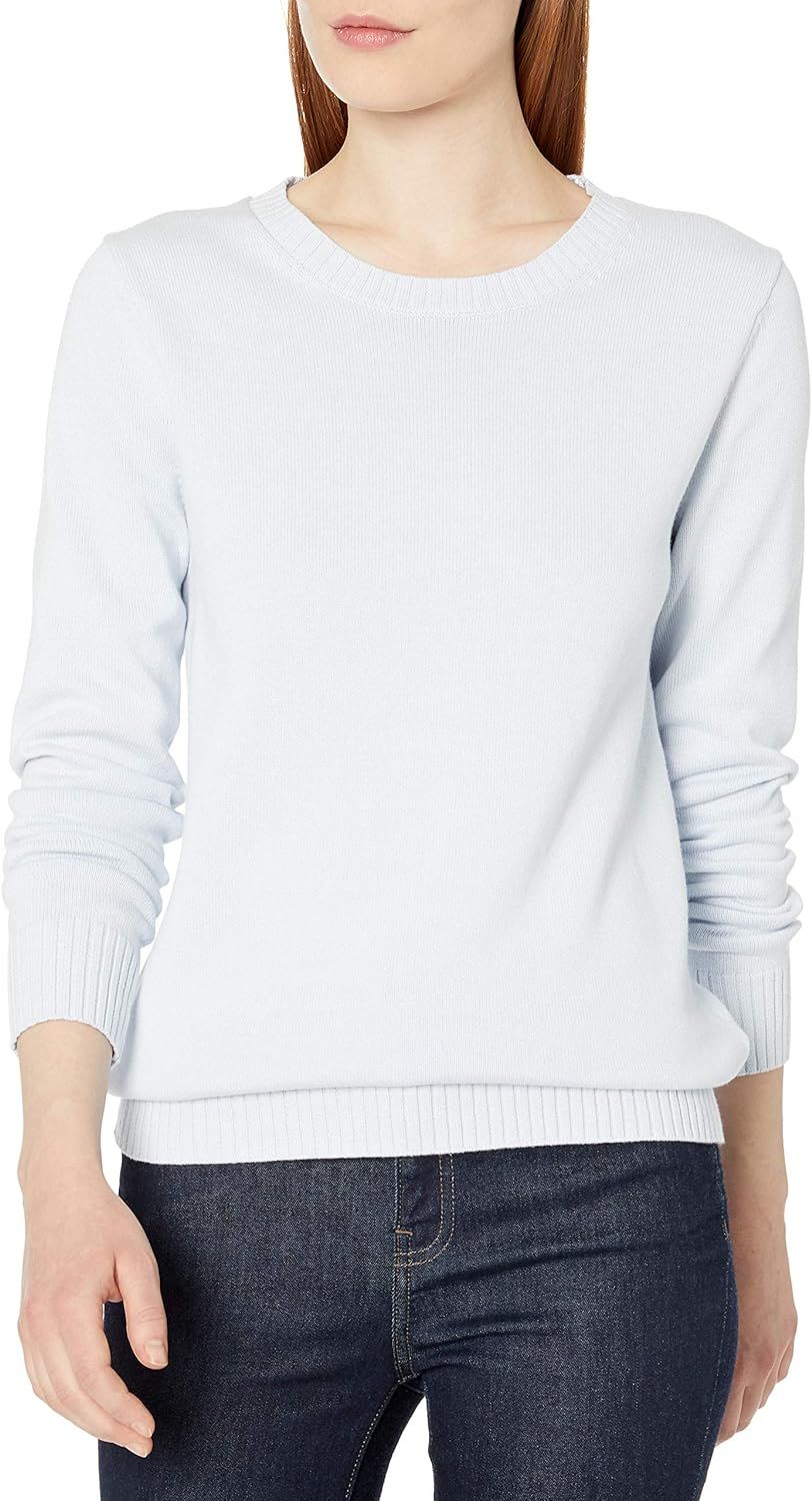 Amazon Essentials Women's 100% Cotton Crewneck Sweater | Amazon (US)