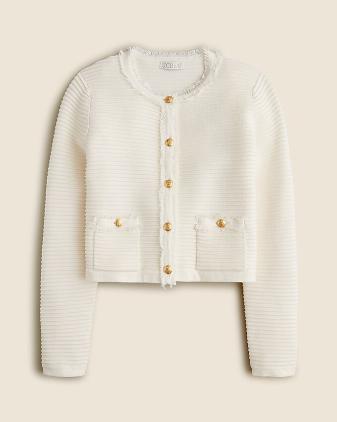 Emilie sweater lady jacket in textured cotton | J. Crew US