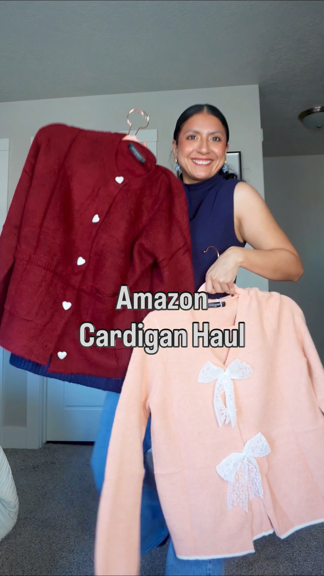 Wearing the size small in all of them 💕