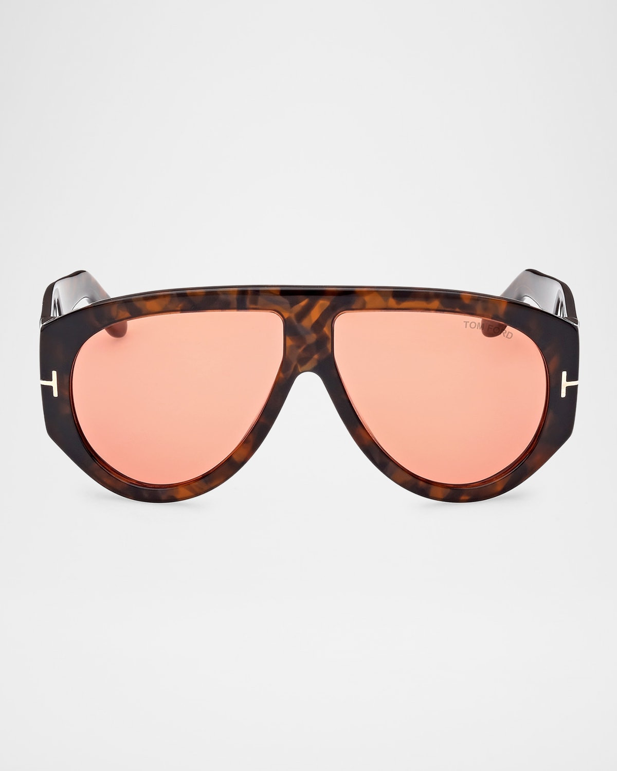 Bronson Havana Acetate Aviator Sunglasses | Neiman Marcus