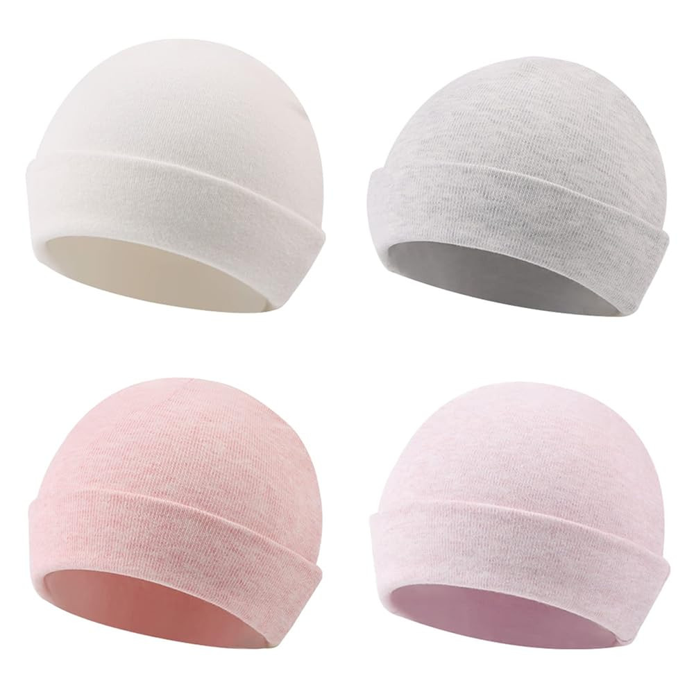 Zsedrut Spring Infant Hospital Beanie Newborn Baby Girls Cotton Hat Tolddler Boy Soft Double-Laye... | Amazon (US)