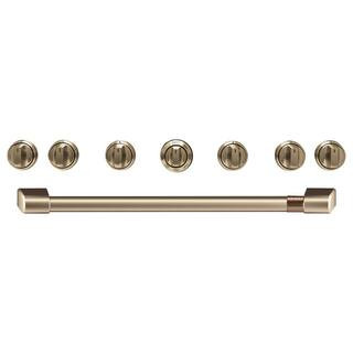 Gas Range Handle and Knob Kit in Brushed Bronze | The Home Depot