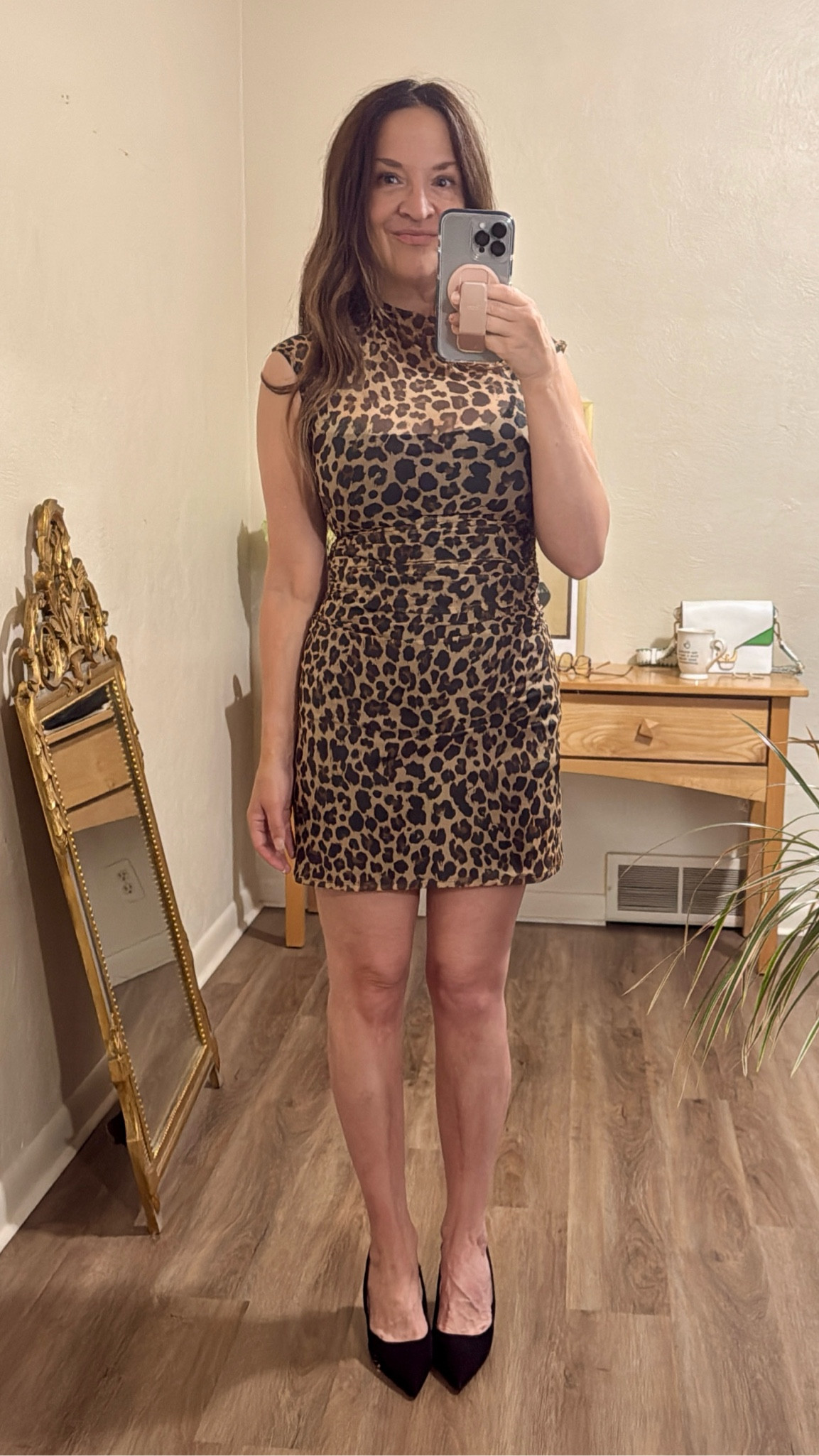 Loving this leopard print mesh mini dress by Abercrombie. On sale now 20% off. 4 days only! Wearing the size extra small fits perfectly.

#leopard #minidress #petite #ageless

#LTKFallSale #LTKFindsUnder100 #LTKOver40