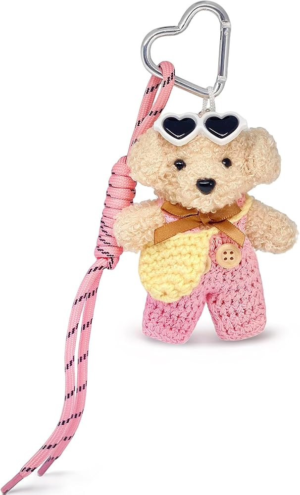 Joedy Bear Keychain Bag Charms Purse Charms Cute Keychains for Women Handbags, Backpacks, Wallet | Amazon (US)
