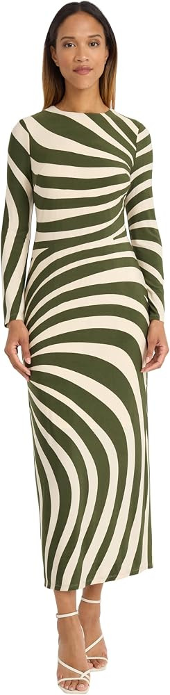 Donna Morgan Women's Striped Long Sleeve Easy Body Maxi Dress | Amazon (US)