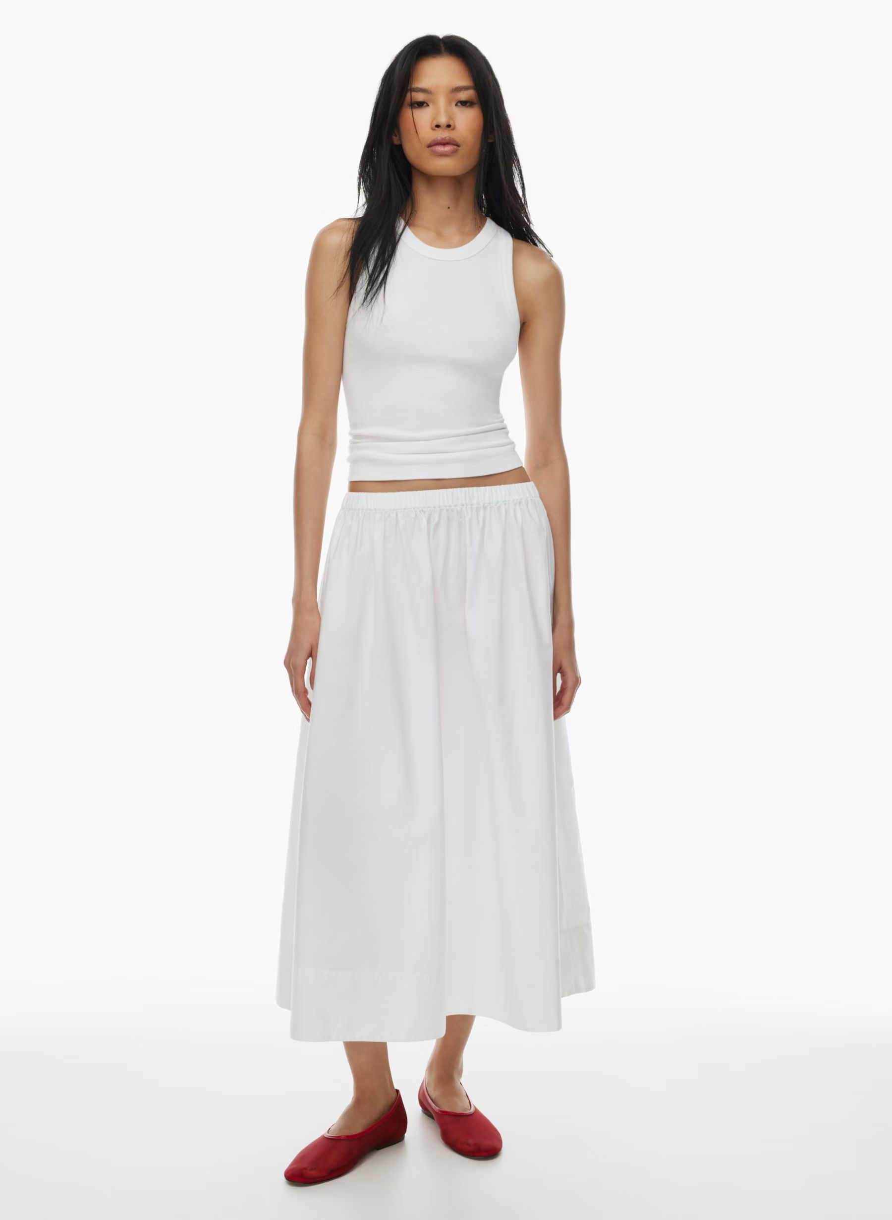 LUMINARY POPLIN SKIRT | Aritzia