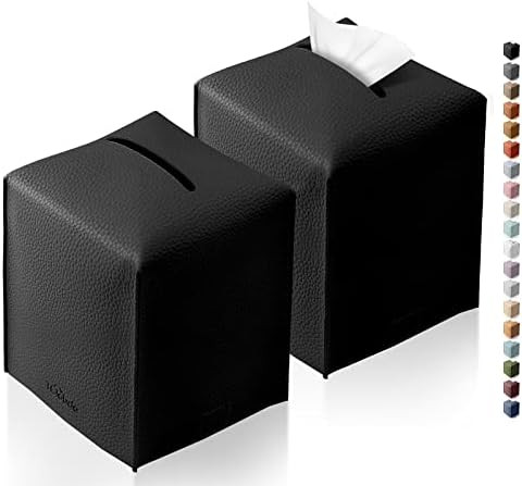 Tissue Box Cover, Tclouda, Modern PU Leather Square Tissue Box Holder for Creative Decorative, 2 ... | Amazon (US)