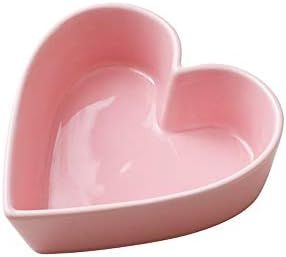 Sizikato Cute Heart Shaped Ceramic Bowl Salad Bowl Dessert Bowl Snack Bowl. | Amazon (US)