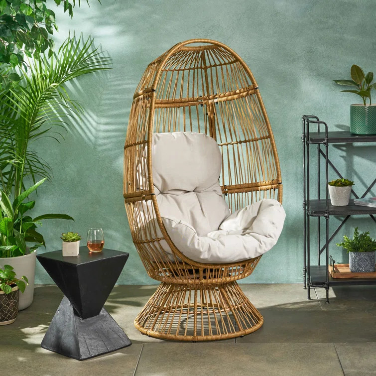 Swivel Patio Chair with Cushions | Wayfair North America