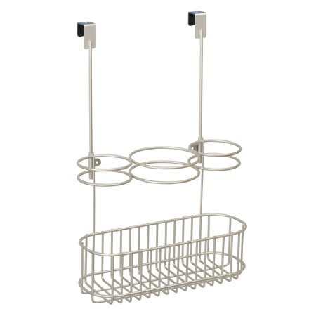mDesign Over Cabinet Door Hair Care & Styling Tool Storage Basket | Walmart (US)
